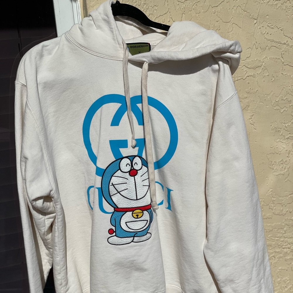 Gucci X Doraemon Hooded Sweatshirt In Natural